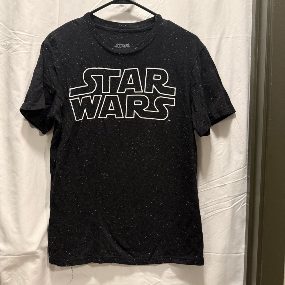Star Wars Black Tee with White Logo